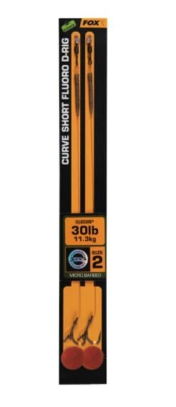 Fox Curve Short Fluoro D-Rig Rigs 2pcs