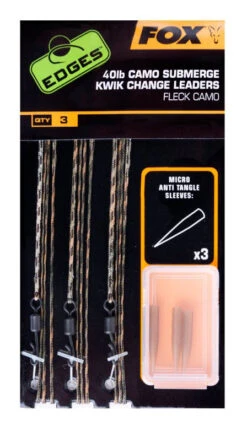 Fox Edges Camo Sub Leader Kwick Change Kit Fleck Camo 3pcs