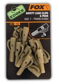 Fox Edges Lead Clips &amp; Pegs 10pcs