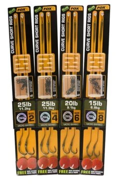 Fox Edges Curve Short Rig Green Micro Barbed 2pcs