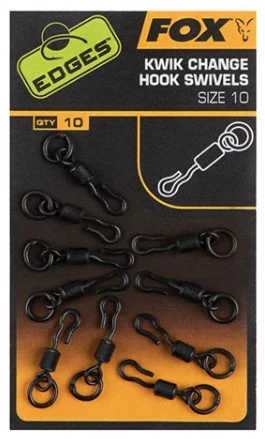 Fox Edges Kwik Change Hook Swivel 10pcs 3 Fox Edges Kwik Change Hook Swivel 10pcs