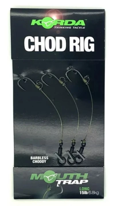 Korda Chod Rig Long Barbless 3pcs 3 Korda Chod Rig Long Barbless 3pcs