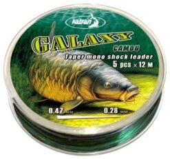 Katran Galaxy Camou Taper Mono Shockleader 0.28mm-0.47mm 5pcs