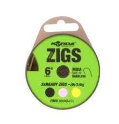Korda Ready Zigs Rig 6ft 8lb 3pcs