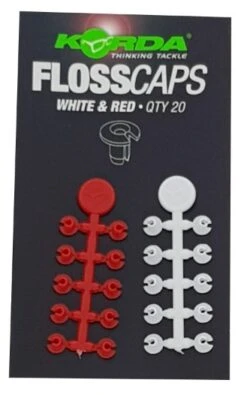 Korda Floss Caps White &amp; Red