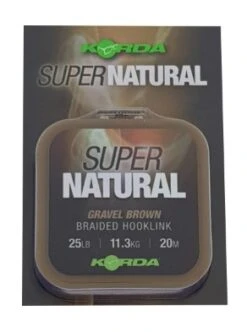 Korda Super Natural Braided Hooklink Gravel Brown 20m