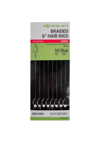 Korum Big Fish Hair Rig Barbless 15cm 3 Korum Big Fish Hair Rig Barbless 15cm