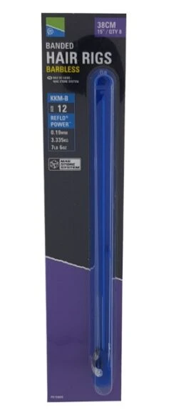 Preston Banded Hair Rigs Barbless 38cm